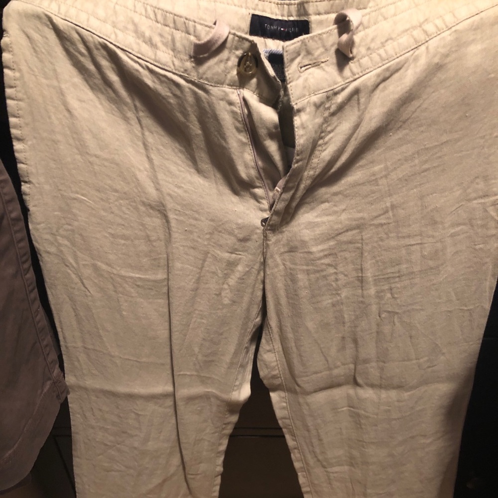 Men’s linen khaki Tommy Hilfiger pants 33x30 new w